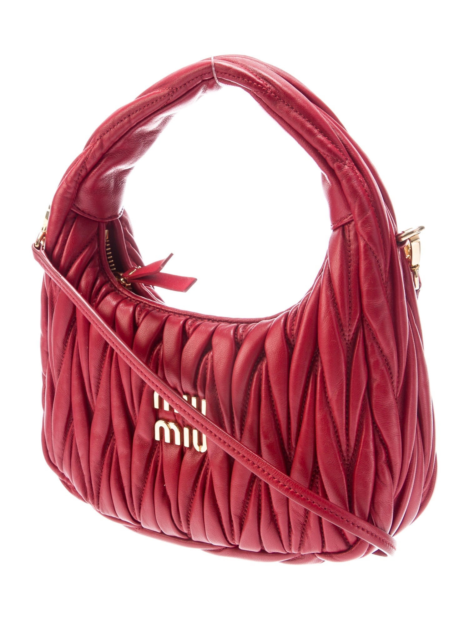 Miu Miu Calfskin Matelassé Wander w/ Strap Small 2025